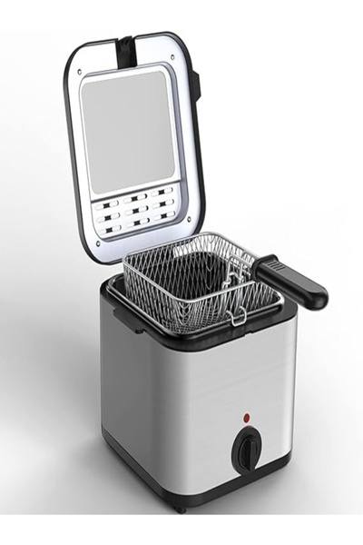 Denx Electric Deep Fryer, Frying Basket, Stainless Steel, Adjustable Temperature, Easy Cleaning, Home Use