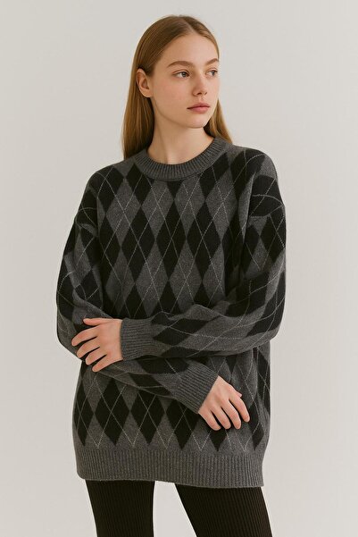 HİRA LİFE FASHİON Pulover lung din tricot pentru femei cu căptușeală din flee...