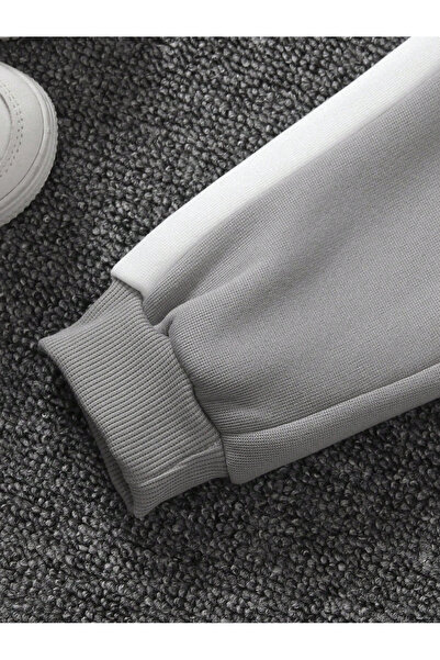 Bolders Outdoors Çocuk 3 İplik Dik Yaka Spor Eşofman Takımı – 2’li Set Sweatshirt ve Alt Eşofman