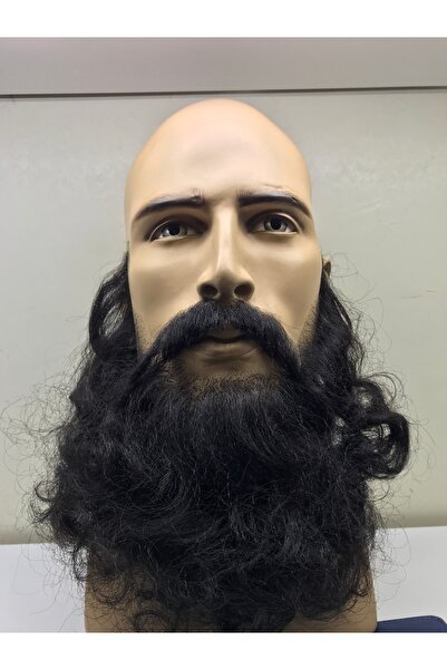 TheHairKraft Gerçek Görünümlü El Yapımı Takma Sakal & Bıyık Seti – HD Tül Üze...