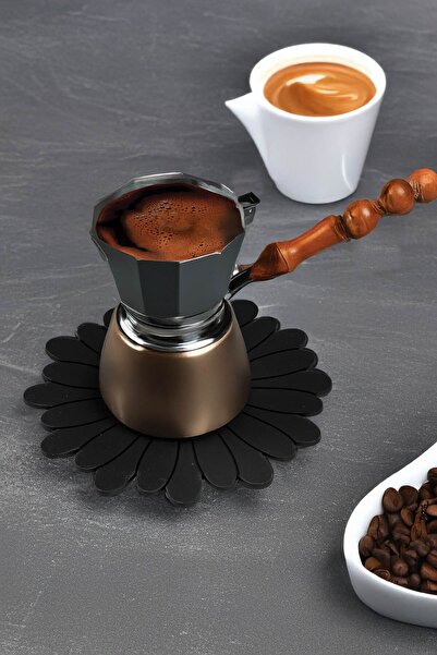 Pazar Kapısı Non-Slip Based Coaster Scented Silicone Coaster Black