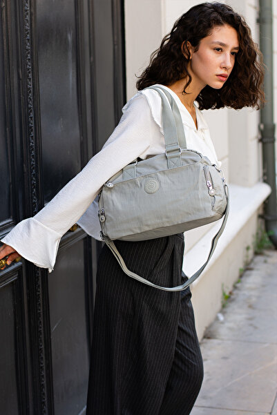 Sanmorris 3030 Unisex Krinkle Fabric Shoulder and Crossbody Bag