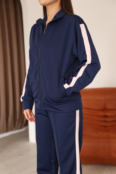 MOVİMENT Γυναικείο σετ αθλητικής φόρμας Navy Blue Sides ριγέ