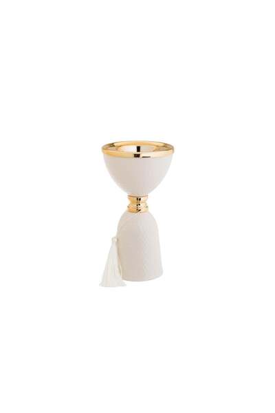 casa rosa Luxury modern incense burner, white with gold color