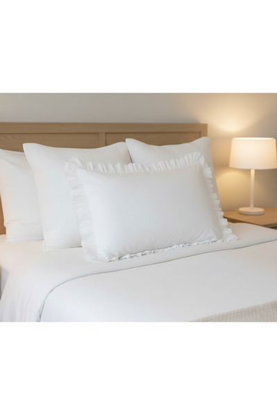 Mery Tekstil غطاء وسادة مكشكش 100% قطن 50x70 سم