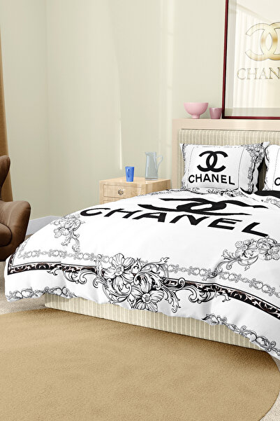 Marcalanya Duvet Cover Set Double Size Cotton Satin Fabric 6 Pieces 3D Digital Printing Duvet Cover Set Model No: