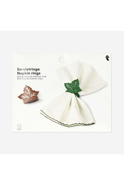 Flying Tiger Copenhagen Yaprak Şeklinde 4'lü Peçete Yüzüğü