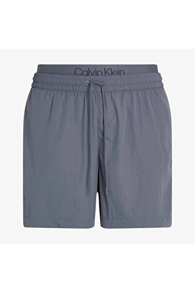 Calvin Klein Erkek Gri Deniz Şortu KM0KM0_1104