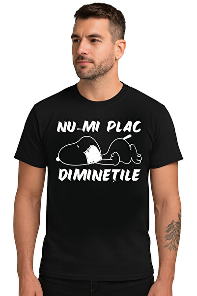 OEM Tricou barbat Nu-mi plac diminetile, 100% bumbac