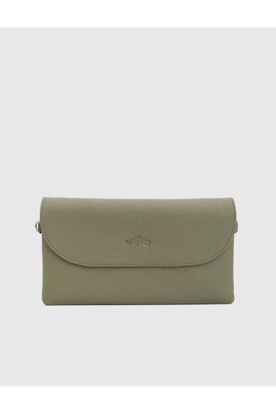 İLVİ Arvin Genuine Floater Leather Green Women's Wallet