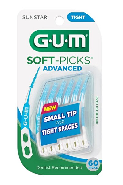 GUM Soft Picks Advanced Eğimli Ara Yüz Fırçası Dar Alanlar Tight 60 Adet