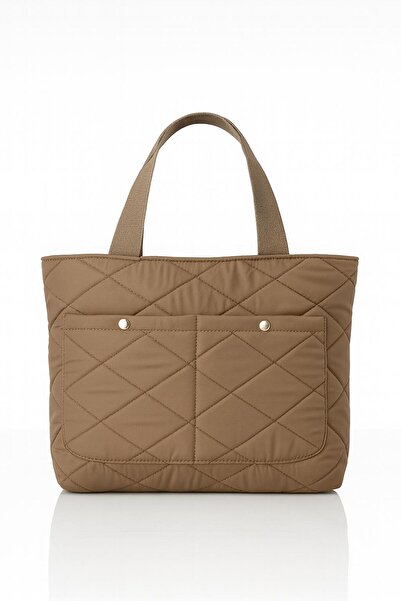 Av A Dos Original Puff Fabric Embossed Quilted Shopper Shoulder Bag Inflatable Tote Parachute Fabric Handle Bag Large