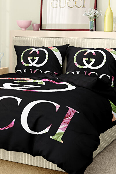 Marcalanya Duvet Cover Set Double Size Cotton Satin Fabric 6 Pieces 3D Digital Printing Duvet Cover Set Model No: