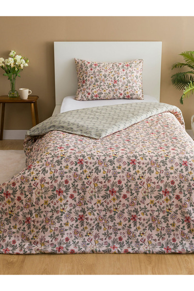LC Waikiki RENKLİMAĞAZADAN LCW HOME Karışık Çiçek Baskılı Tek Kişilik Nevresim Seti