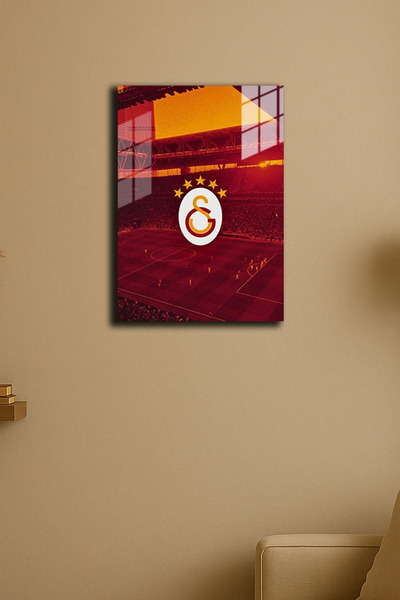 EABASKI "Sarı-Kırmızı" Baskılı Metal Poster 2 , 5 Yıldızlı Hediyelik Tablo 30...