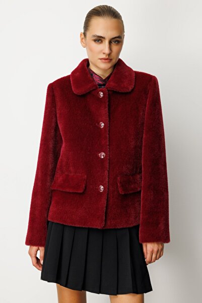 Ekol Plush Coat with Bag Pocket