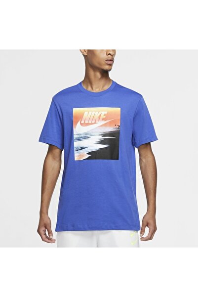 Nike Summer Photo T-Shirt CW0428-430, Men, Blue, S