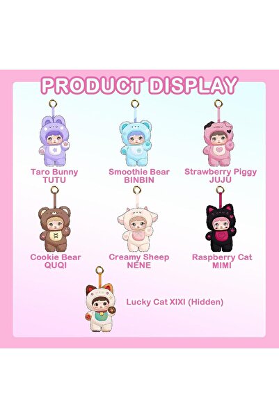 Generic BEEMAI Nommi Loveliness Never Ends Series Plush Blind Box 6PCs Cute Figures Collectible Toys