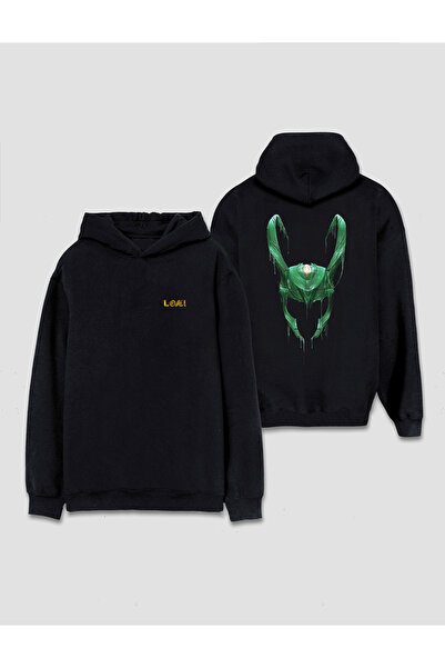 Darkia Norse Mythology God Loki Design B Printed Hooded Sweat Hoodie