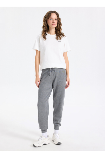 Jeep Normal Bel Jogger Gri Melanj Kadın Pantolon J5WL-PNT7180