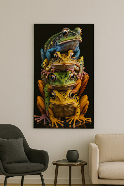 BLT DİZAYN Pictură pe sticlă cu broaște colorate |   Fericire, energie și via...