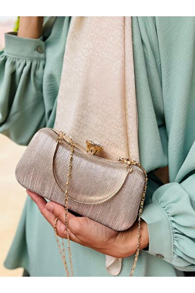 Çanta Trend Women's Scholarship Handbag and Crossbody Chain Long Strap Crystal Stone Evening Bag