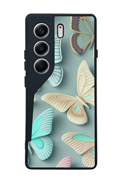TECNO Camon 40 Uyumlu Baskılı, Mat Siyah,Yumuşak Silikon, Koruyucu,Şok Emici ...