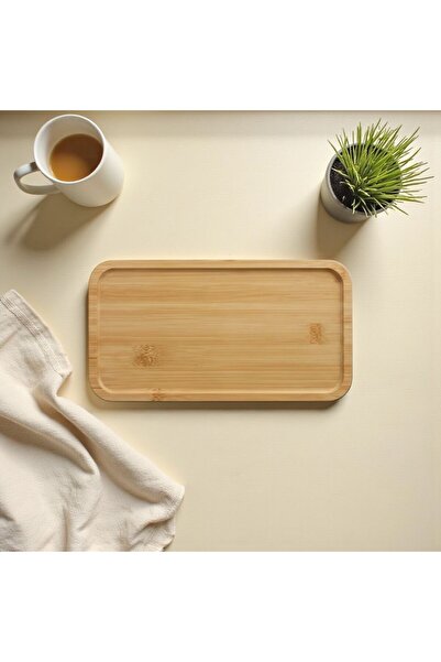 KAVEH Bamboo Wooden Square Serving Presentation Plate Breakfast Presentation Plate