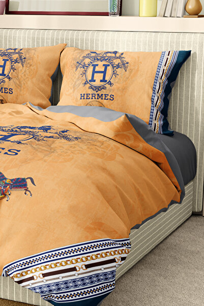 Marcalanya Duvet Cover Set Double Size Cotton Satin Fabric 6 Pieces 3D Digital Printing Duvet Cover Set Model No: