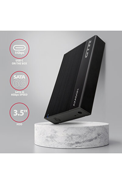 Other AXAGON Ribbed aluminum USB 3.2 Gen 1 - SATA 6G external box for 3.5"" HDD