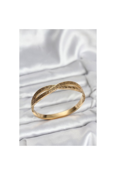 Genel Markalar 316L Çelik Gold Renk Vintage Kadın Kelepçe Bileklik - Lisinya