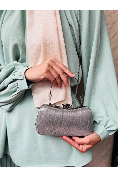 Çanta Trend Women's Scholarship Handbag and Crossbody Chain Long Strap Crystal Stone Evening Bag