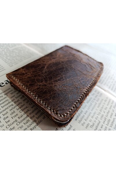 Mahfuz Genuine Leather Top Quality Fully Handmade Minimalist Wallet 15.5X10.5 cm Sdf2
