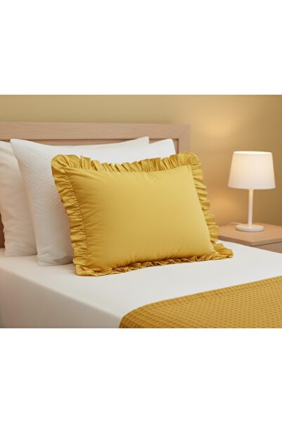 Mery Tekstil غطاء وسادة مكشكش 100% قطن 50x70 سم