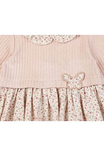 Baby Rose Bebek Kız Fitilli Üst Çiçek Desenli Bahar Elbisesi 6-9-12-18 Ay
