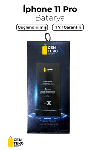 centeko Apple iPhone 11 Pro Batarya – %30 Daha Güçlü, 1 Yıl Garantili, Yüksek Performanslı Pil