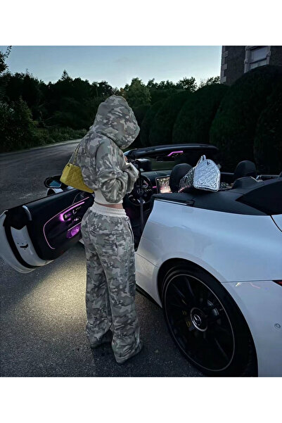Touz Moda Restock Camouflage Baggy Bottom Top Tracksuit Set (3 Thread Raised)