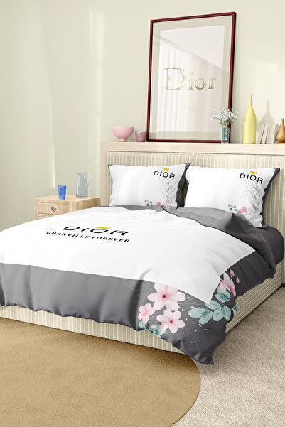 Marcalanya Duvet Cover Set Double Size Cotton Satin Fabric 6 Pieces 3D Digital Printing Duvet Cover Set Model No: