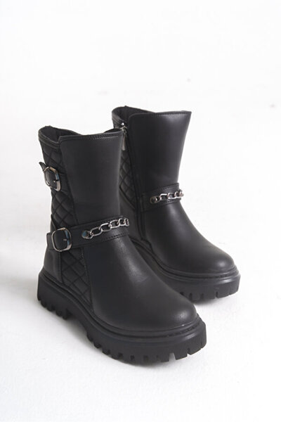 p papuccum ortopedi çocuk ayakkabıları Kız Çocuk Zincir Tokalı Kaydırmaz Taban Su Geçirmez Bot