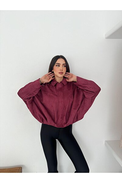 b buhari bykoc سترة بومبر فيرال مبطنة بقماش أبوليت من جلد الغزال