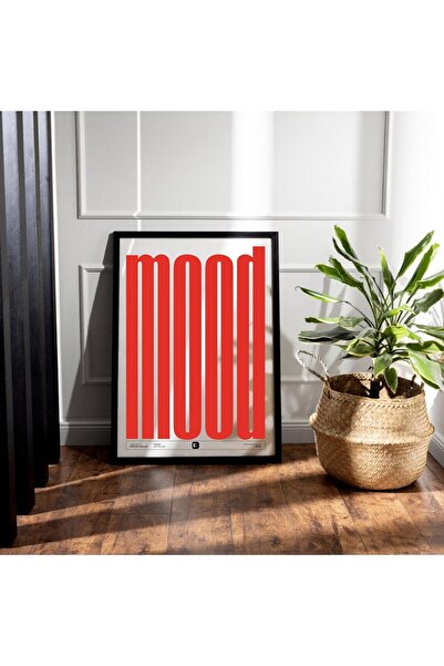 Esci Design Black Framed Written Table - Mood Table - Typography Table - Modern Trend Table - Living Room Table