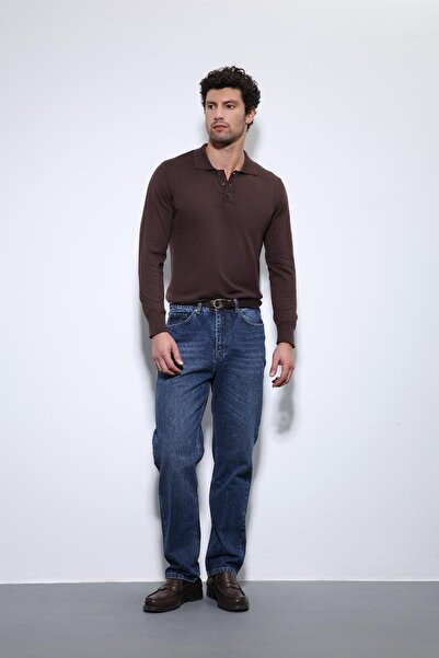 Antioch Brown Polo Neck Men's Sweater