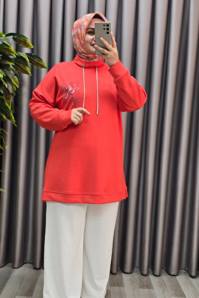 Elmas Tesettür Women's Clothing Modal Tunic with Embroidered Back