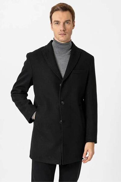 SÜVARİ Sivri Yaka Erkek Kaban Kb2010100343