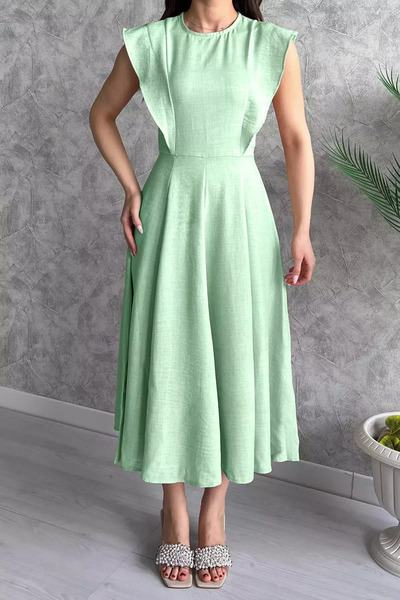 Generic Brand Mint Women's Crew Neck Kiloş Dress