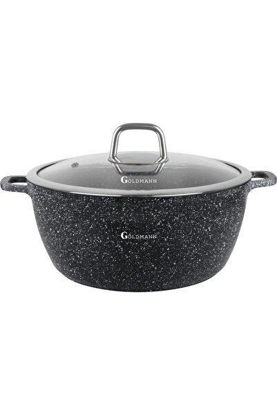 goldmann Cast aluminum pot 28x12.5 cm, 6.5 L - Goldmann, 3-layer ceramic non-stick, heat-resistant lid