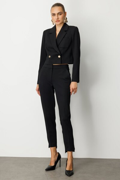 Ekol Elastic waist tight leg trousers