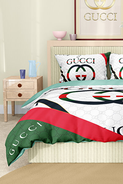 Marcalanya Duvet Cover Set Double Size Cotton Satin Fabric 6 Pieces 3D Digital Printing Duvet Cover Set Model No: