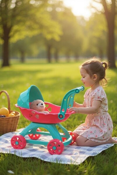 BYCEGU 52909 PUSETLİ OYUNCAK BEBEK BUSET ARABASI BİR ADETTİR
