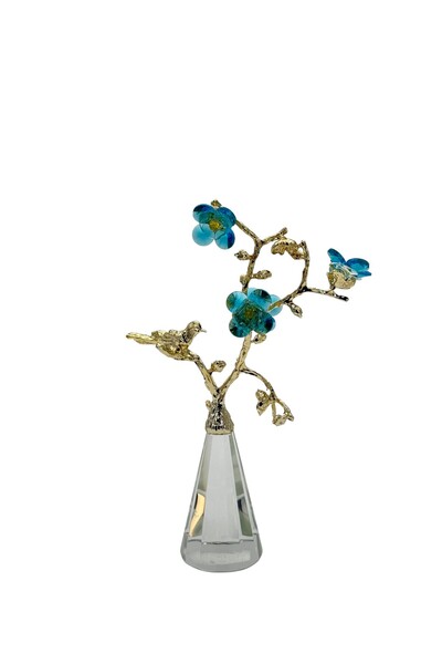 BİNDAWOOD B&D Décor Item with tree design and flowers - Blue